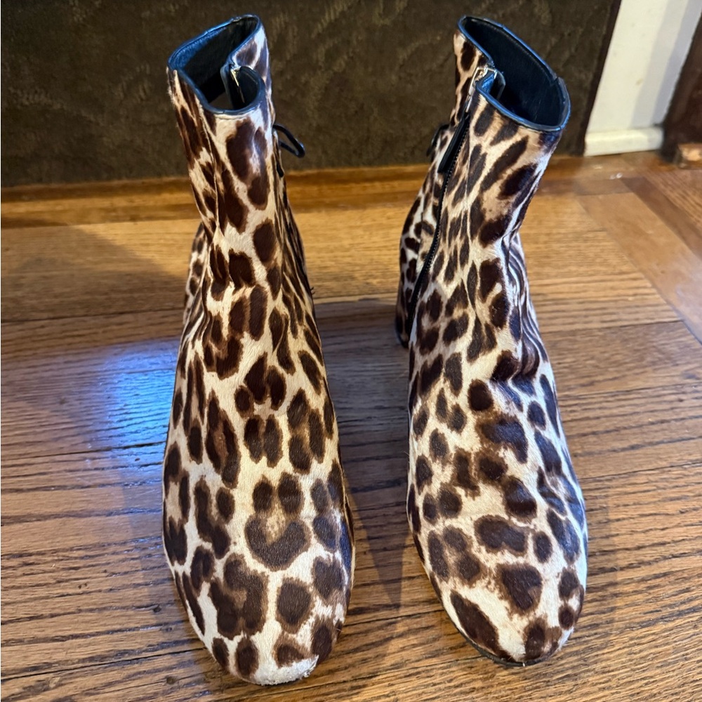Tory Burch Leopard Print Ankle Boots